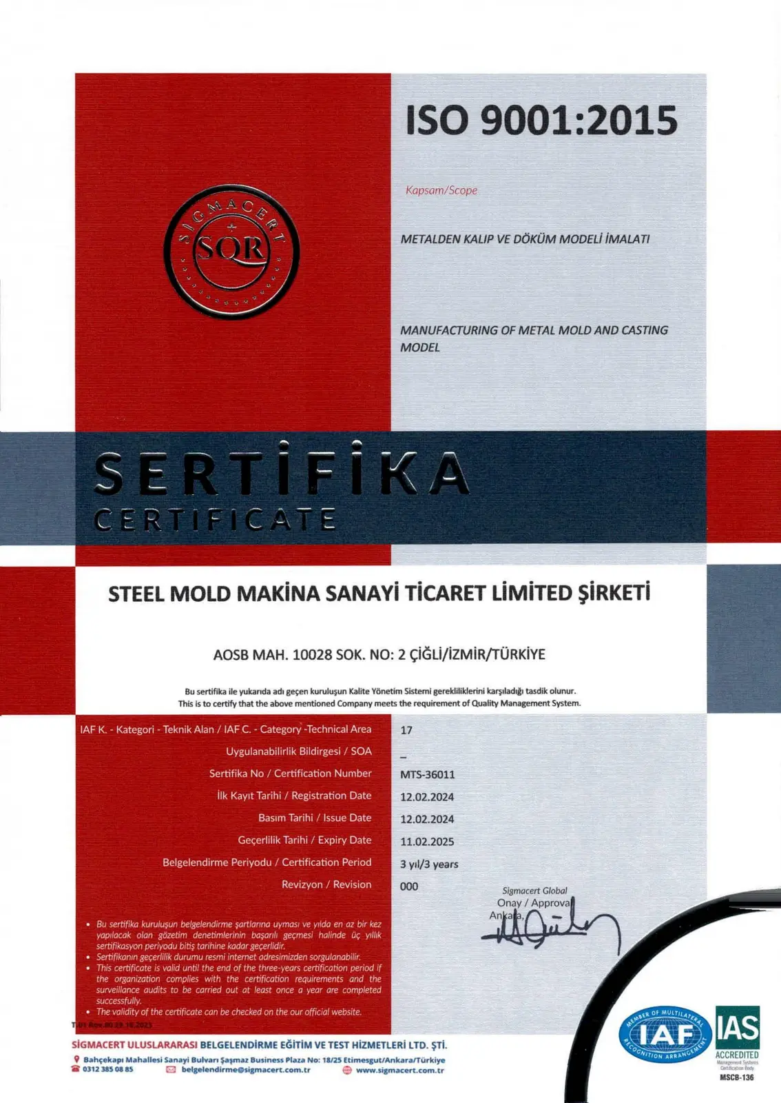 iso-9001-belgesi-metalden-kalip-ve-dokum-modeli-imalati-steelmold-makina